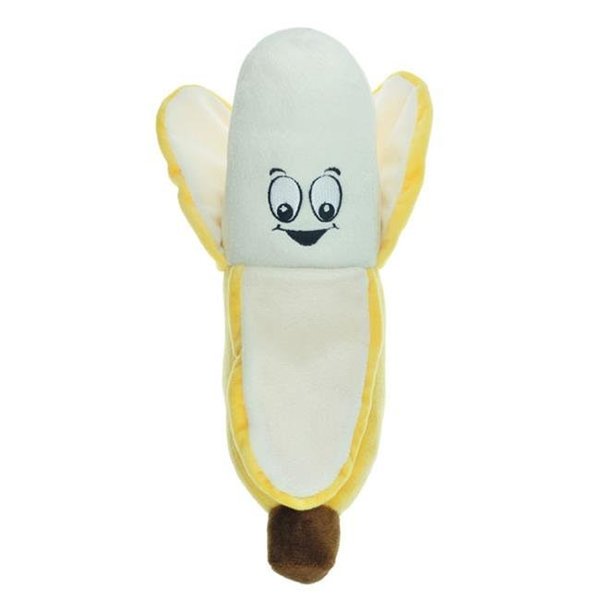 Chompers Chomper ZD2198 12 22 Food Junkeez Banana Plush Dog Toy - Small ZD2198 12 22